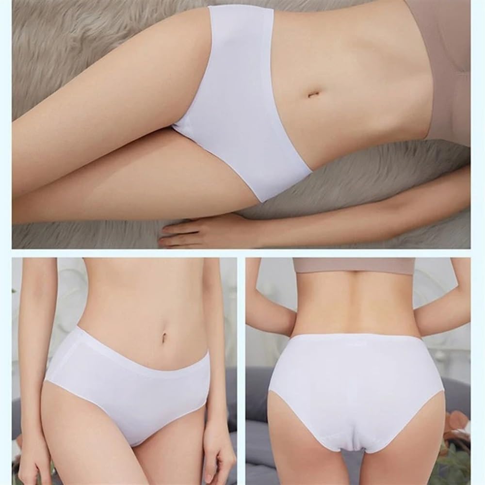 Conjunto de 8 bragas para mujer, ropa interior sin costuras, talla grande, ropa interior cómoda, lencería de satén de seda, ropa interior saludable (03, 8 unidades, XL)