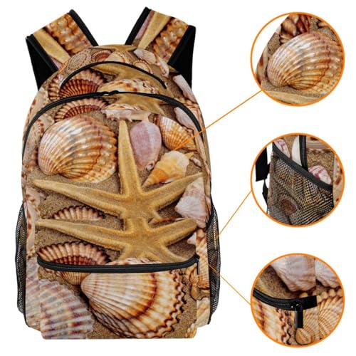 Sac à dos d'école coquillages pour ados et filles idéal pour la rentrée - 3