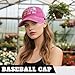 Didirlao Gardening Hat for Gardening Gifts for Women - Adjustable Embroidered Cotton Baseball Cap for Grandma or Wifey Mom Retirement Gifts Pink