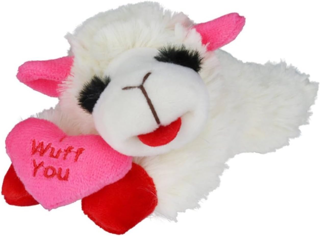 Lamb Chop I Wuff You Plush Dog Toy, Valentine's Gift for Dogs, Stuffed Animal