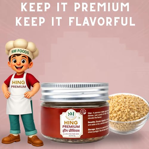 Image of SM FOODS Premium Pure Nukra Hing 10g (Pack of 5) | No Atta No Maida | Imported Premium Pure Heeng | Strong & Kadak Aroma | Gluten Free | Uncompounded | For Cooking & Digestion
