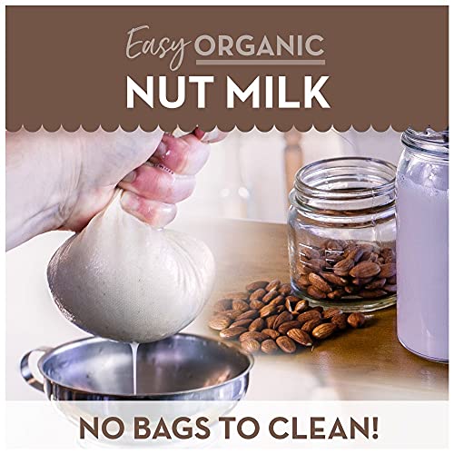 Image of Organic Unbleached Cotton Cheesecloth - GOTS Certified Reusable Hemmed Muslin Straining Cloth for Cooking & Kitchen, 2 Squares, 23 inch x 23 inch (58 x 58 cm)
