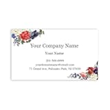 Rustic Rose Custom Premium Business Cards, Full color - 16pt (350gsm-Thick paper), Matte finishing-Front & Back (White-2)