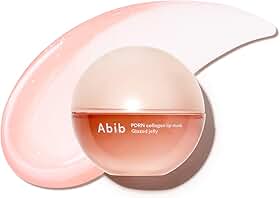 Abib PDRN Máscara labial de colágeno, geleia esmaltada, 11,2 ml | Bálsamo labial coreano para dormir durante a noite, tratamento hidratante para lábios secos e descamados