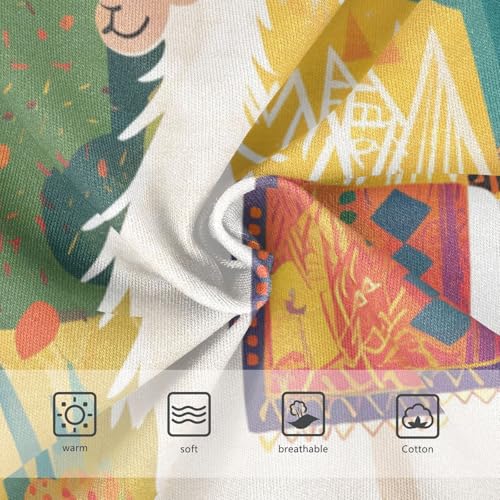 KLL Cute Llamas Ans Cactuses Toddler Boys' Pure Cotton Boxer Briefs Cute Children Undies3