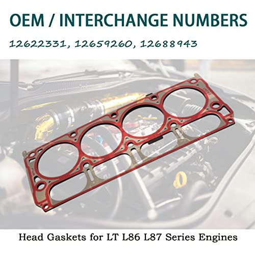 Image of 12688943 Gen V LT1 LT2 L86 L87 6.2L MLS Cylinder 5-Layer Head Gasket Set of 2 Compatible with Chevrolet, GMC, Cadillac 2014-2023, 12659260