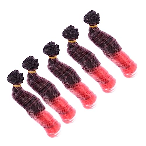 Homoyoyo 5 Piezas De Alambre De Alta Temperatura para Arreglar El Cabello De Muñecas Pelucas Extensiones De Cabello para Muñecas Cabello Rizado para Muñecas Pelucas para Peinar