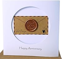 Vista 19 de Tarjeta de Bodas de Cobre 7º Aniversario de Camellia Bees - Tarjeta de Amor de Alambre de Cobre Para Ella Él, Tarjeta Hecha a Mano para Pareja