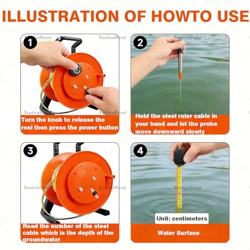 Indicateur de niveau d'eau électronique pour puits profond 300m