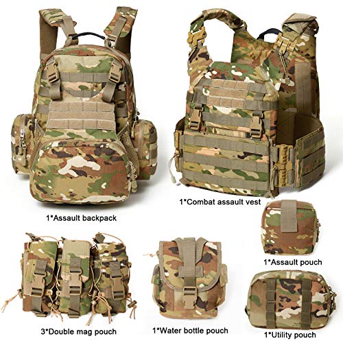 Akmax.cn Military Modular Assault Vest System Compatible With 3 Day Tactical Assault Backpack, Ocp Camouflage #TOP1