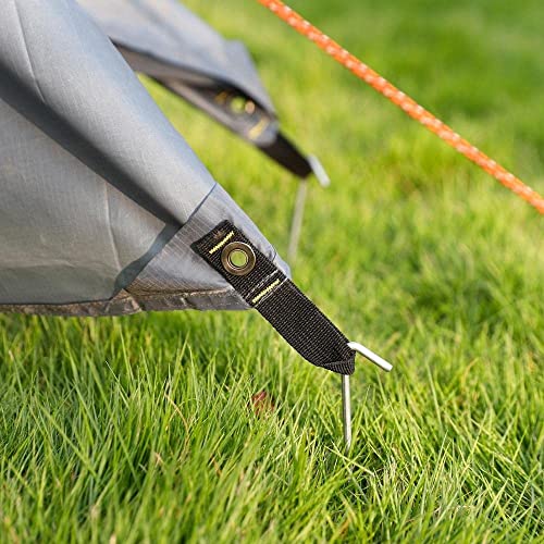 Ok5Star 9 Inch Galvanized Tent Stakes Metal Tent Pegs Heavy Duty Steel Yard Camping Stakes Tarp Hooks Inflatables Outdoor Decorations, 8 Pack #TOP5