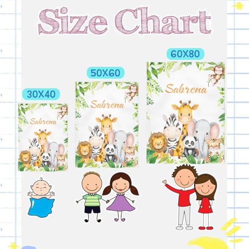 Image of Custom Baby Blanket,Personalized Blankets for Kids with Names,Customized Blankets with Name for Boy,Personalized Baby Blanket for Girl Customized Blanket,Gift for Birthday Christmas(50 inchX60 inch)