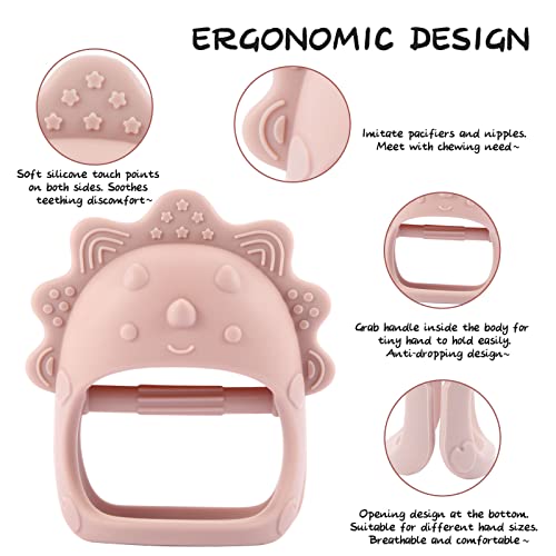 Silicone Baby Teething Toy For 3+ Months Infants, Baby Chew Toys For Sucking Needs, Easy-To-Grasp Shapes With Soft Texture For Sensory Exploration And Itching Relief During Teething #TOP4