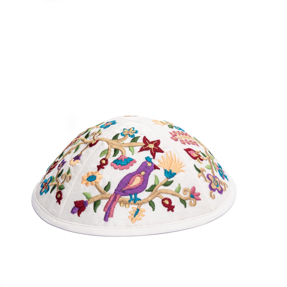 Kippah Yarmulkes & Yemenite Hat - Yair Emanuel EMBROIDERY KIPPAH MULTICOLOR F...