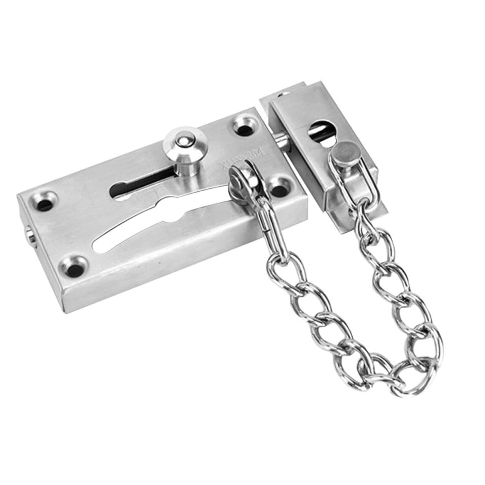 Protector de cadena de puerta Alipis de acero inoxidable cepillado para casa de alquiler
