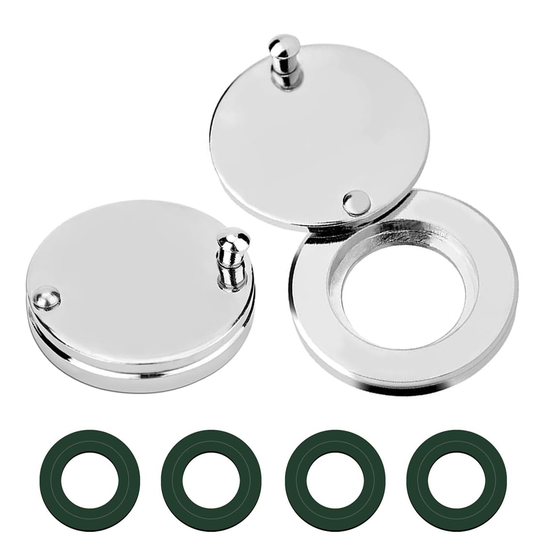 2 Stück Türspion Abdeckung - Schutz Für Privatsphäre Innen Silber 5,5cm