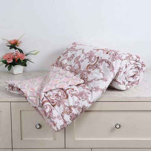 Image of Florida Floral Microfiber Comforter Set for Double Bed Soft Reversible 180 GSM AC Comforter with King Bedsheet & 2 Pillow Covers