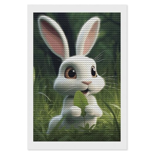 Peinture diamant lapin tendre à faire soi-même pour créer un cocon chaleureux