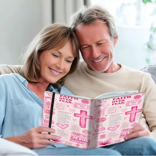 Image of Photo Album 4x6 120 Photos with Strong Elastic Band, Pink Faith Collage | Large Capacity Premium Leather Picture Album, Portable Wallet Albums Photo Book for Family Anniversaries Wedding Baby