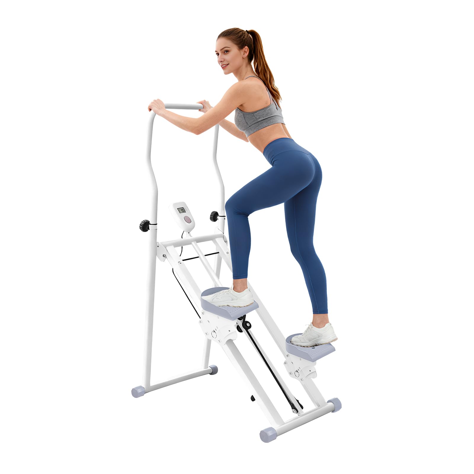 Stair Stepper per casa, scala pieghevole con LCD, 150 kg