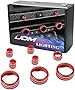 iJDMTOY 8pcs Sports Red Anodized Aluminum AC Climate Controls, Air Vent & Audio Volume Switch Covers Decorations Compatible with 2022-up Gen11 Honda Civic
