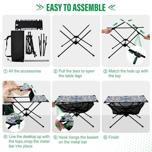 Mesa de Camping Plegable GOODOLD Camping Folding Tables Portátil con Bolsa de Transporte para Playa y Aire Libre miniatura 4