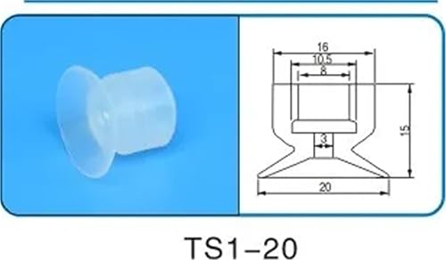 Miniatura 2 de 10Pcs Robot Accessories Suction Cup Silicone Nozzle Industrial Vacuum Silica Gel Powerful Sucker Industrial Suction Nozzle(TS1-20)
