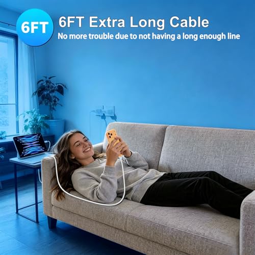 Image of iPhone Charger Fast Charging,[Apple MFi Certified]20W iPhone USB C Fast Charger Block 2Pack 6FT Type C USB C to C Woven Cable for iPhone 17 Pro Max /17 Pro /Air /16 Pro Max /16 Pro /15 Pro Max,iPad Pro /Air