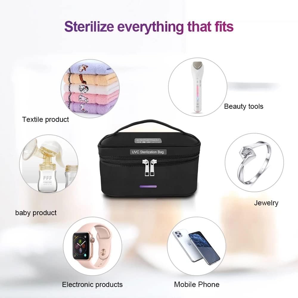 | UVILIZER Bag - UV Light Sanitizer & Ultraviolet Box (Powerful UV-C Cleaner for Home, Office, Any Room)