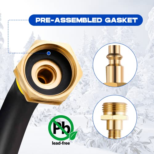 Rv Winterizing Kit&Sprinkler Blowout Adapter With Shut Off Valve: Air Compressor Quick-Connect Plug Water Blow Out Fitting Adapter For Winterize Sprinkler Systems Winterizing Rv, Camper,Boat,Motorhome #TOP5