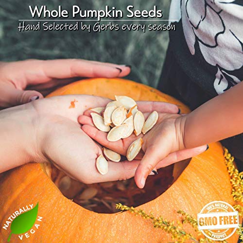 Gerbs Raw Pumpkin Seed Variety Pack | 32Oz Bag Raw Pumpkin Seed Kernels, 32Oz Bag Raw Whole Pumpkin Seeds, Top 14 Food Allergen Free, Non Gmo, Vegan, Keto, Paleo Friendly #TOP4