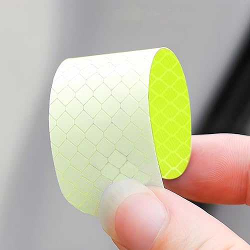 Miniatura 6 de BESULEN Calcomanías reflectantes abiertas para puerta de automóvil, 4 tiras protectoras de advertencia de seguridad de visibilidad nocturna,