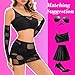 Kimfeng Lingerie Set for Women Sexy Two Piece Fishnet Rave Outfits (H352-Black, One Size)