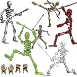 Lechonix 6 Pack T13 Action Figures Set, Skeletons for Halloween, Dummy 13, Titan 13 Skeleton Action Figure, Skeleton Toy 3D Printed Multi-Jointed Movable Skeleton Decor
