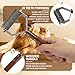 USUNFARM Large 2-Sided Undercoat Rake for Dogs and Cats，Professional Pet Grooming Shedding Tool Combs for Animals，Stainless Steel with Wooden Handle for Thick Coats (20-Blades)