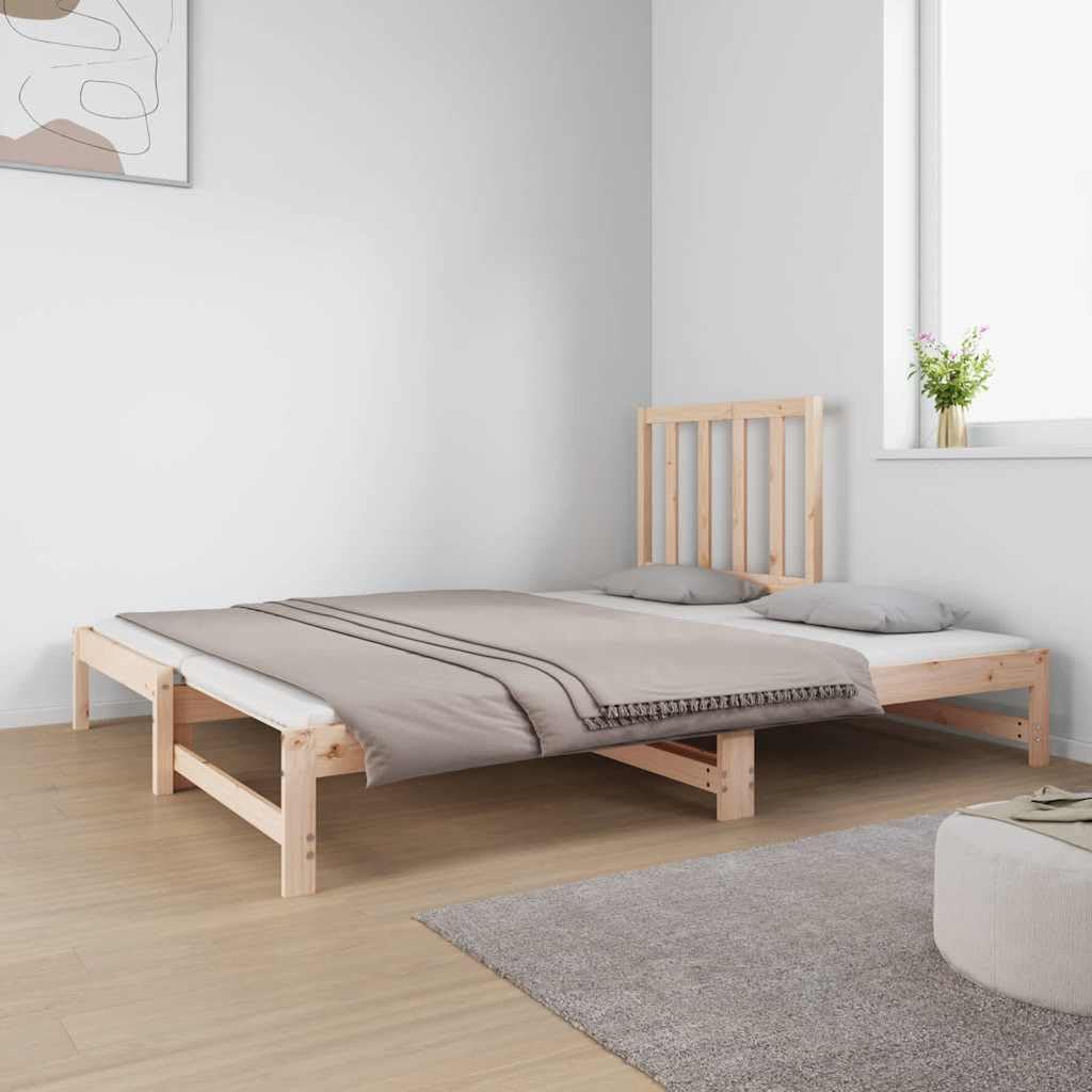 2-częściowa rozkładana sofa rozkładana 90x190 cm drewno sosnowe