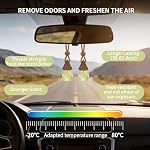Car Air Freshener Diffuser Jasmine Cedar Breeze Scent 2 Pack, Hanging Air Freshener Diffuser Long Lasting Vent Clip, Automotive Air Fresheners Perfect for Birthday, Valentine's Day