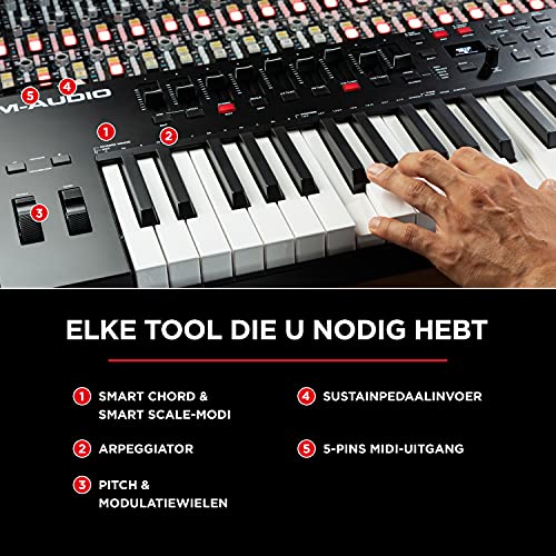 M-Audio Oxygen Pro 61- USB MIDI keyboardcontroller met 61 toetsen met beatpads, toewijsbare MIDI knobs,buttons&faders en… - Image 7