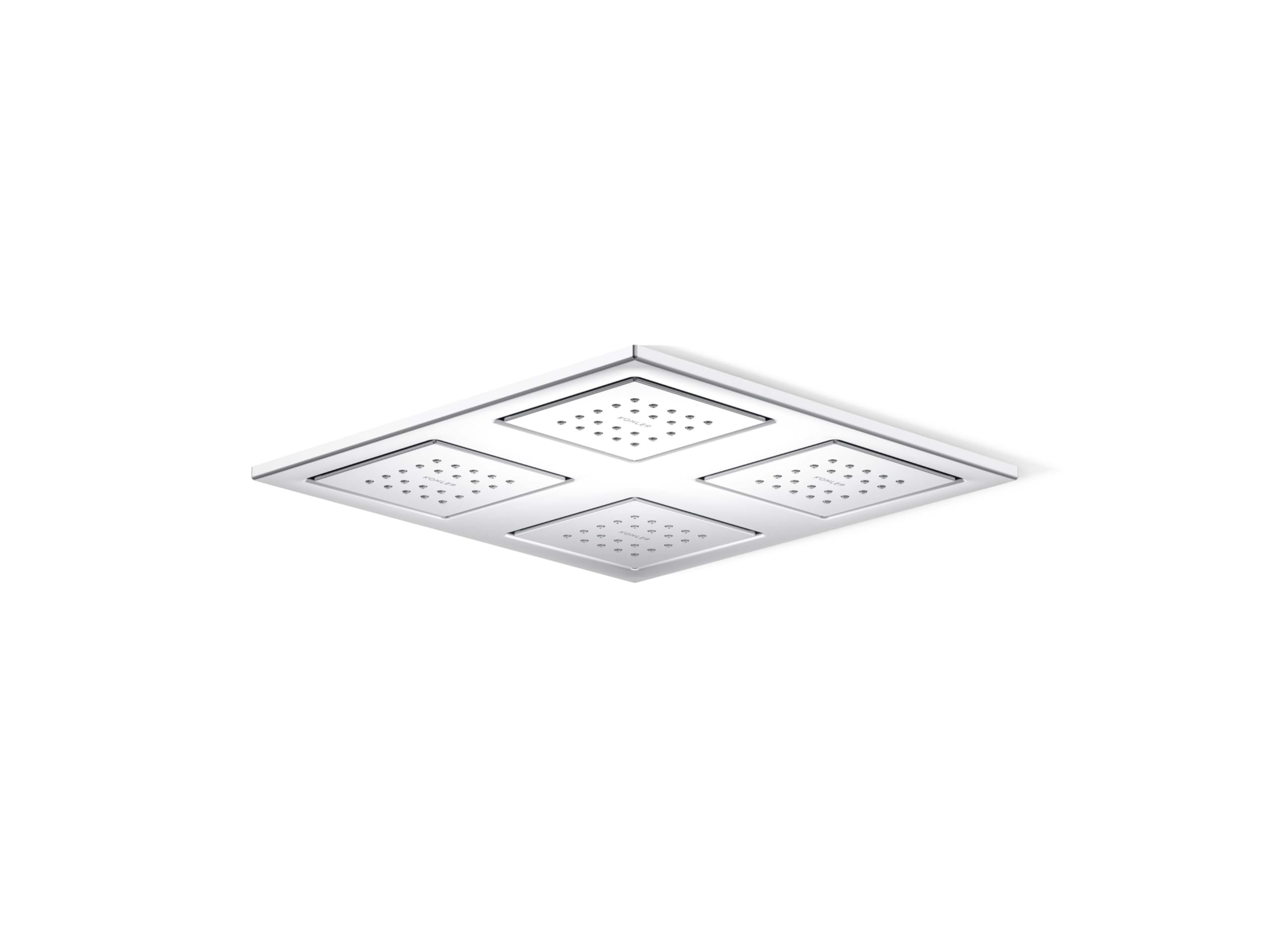KOHLER98740-CP WaterTile® Rain Overhead shower panel with four 22-nozzle sprayheads, Polished Chrome