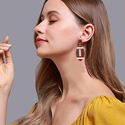 Acrylic Baseball Earrings Cool Punk Football Baseball Basketball Sports Drop Dangle Earrings Lightweight Rugby Soccer Statement Earring for Women Sport Lover Jewelry Gift2