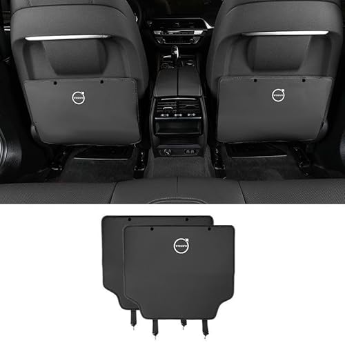 AXOEECF 2 Pièce Protections Dossier de siège Voiture, pour Volvo XC60 2008-2024, Tapis Kick, Hydrofuge, Protège Les Sièges De La Saleté