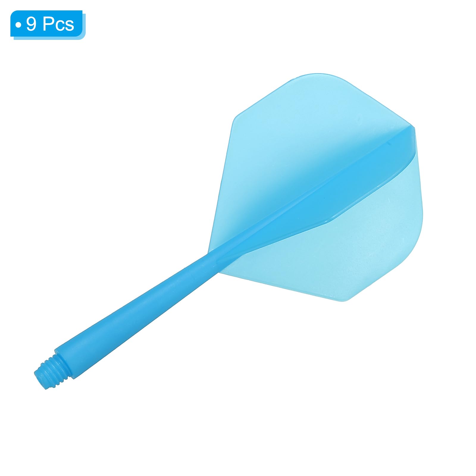 PATIKIL Integrated Dart Shaft and Flights, 9 Pack 2BA Lightweight Plastic Dart Flight Accessory Standard Shape, Blue - Image 3
