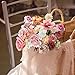 YZXZM Artificial Flowers Combo Box, 34PCS Fake Flowers, Silk Flower Mix with Wire Stem, DIY Wedding Bridal Bouquet for Arrangement, Shower Party Home Décor, Soft Blush & Apricot Mix