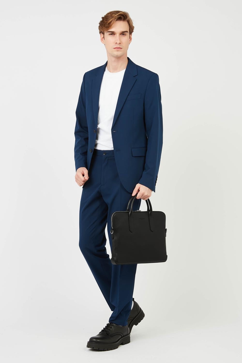 LANCASTER | Milano Gentlemen - Porte documents Cuir de Vachette Grainé Noir