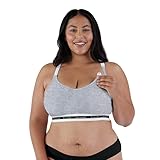 Geeignet für H-J Cups BRAVADO! DESIGNS Nachhaltiger Vollschalen Schwangerschafts- & Still-BH  Original  Bio-Baumwolle & Tencel™ Modal-Mischgewebe  bügellos  DD/E - J Cup (as3, Alpha, l, Regular, Regular, Dove Heather)