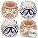 Produktbild 4 STÜCK Aschenbecher | orientalische Deko | Windaschenbecher für draußen | Großer Aschenbecher im 4-er Set | Für Terrasse und Garten | Keramik Aschenbecher | Ø 12cm Durchmesser | Set 26
