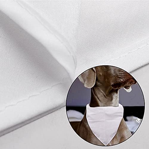 6 Pcs Solid White Pet Triangle Scarf Blank Dog Bandanas DIY Dog Bandanas for Dogs Puppy Cats