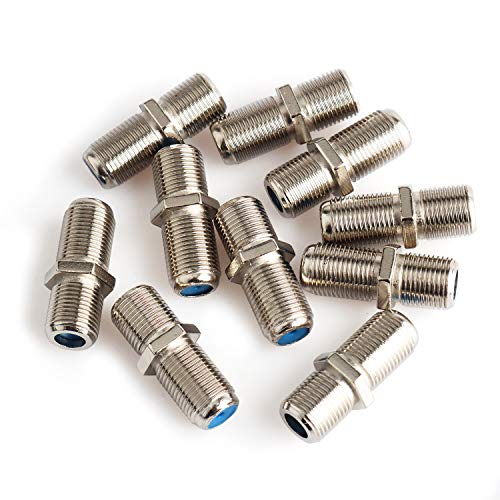 Pasow F81 Barrel Connectors High Frequency 3GHz Female to Female F-Type Adapter Couplers (10 pcs, Silver) - Thumbnail 5