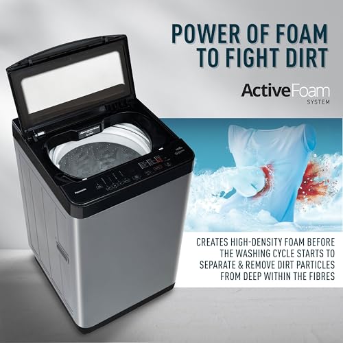 Image of Panasonic 8 Kg Wifi Fully-Automatic Top Loading Smart Washing Machine (NA-F80CH3CRB, Charcoal Inox Grey, Drynamic Spin)