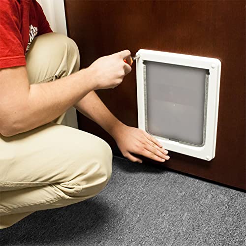 Medium Breed Locking Pet Door - 11" X 9" Opening With Hard Plastic Flap By Weebo Pets #TOP3